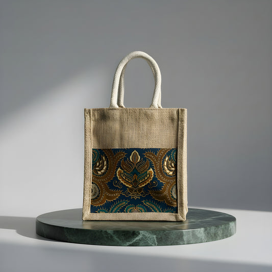 Jada-Jade Batik Jute Tote Bag