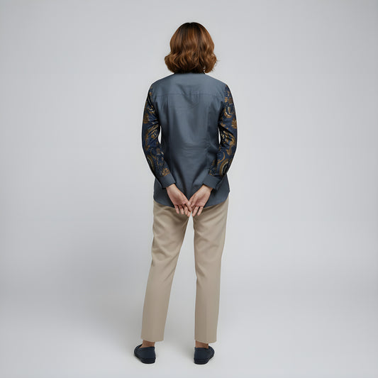 Sapphire Craft | Mandarin Collar Long-Sleeve Women