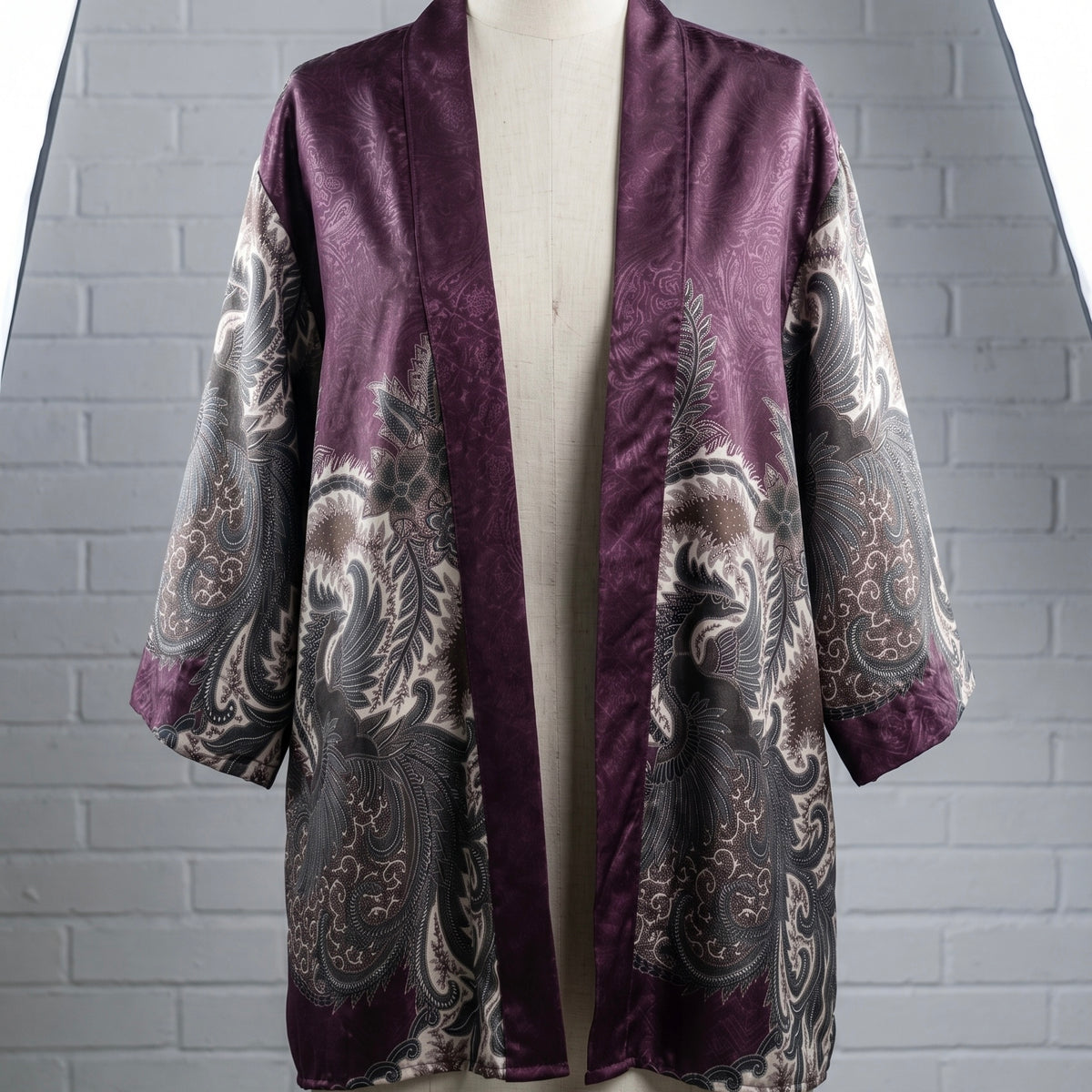 Ethereal Wine | Batik Kimono Outerwear
