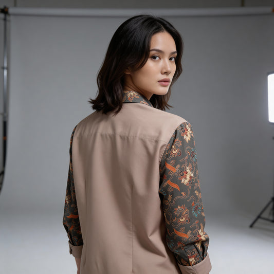 Phoenix Batik Shirt Long Sleeve Women