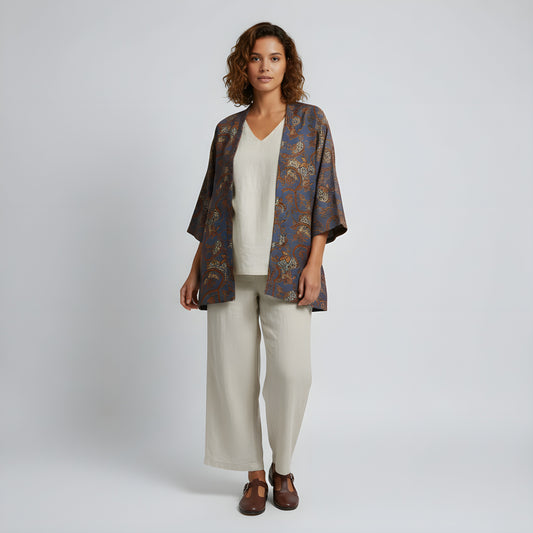 Blue Moon | Batik Kimono Outerwear