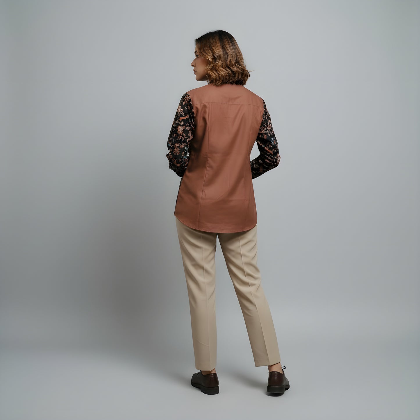 Midnight Vine | Mandarin Collar Long-Sleeve Women