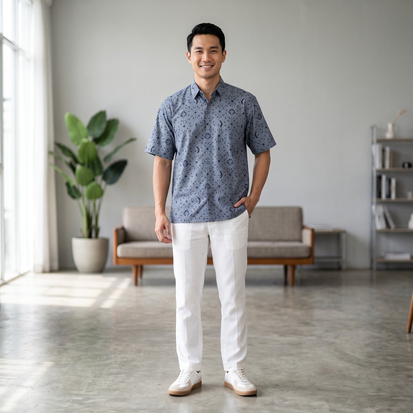 Sky Sidomukti | Men | Batik Relaxed-Fit Short-Sleeve Shirt