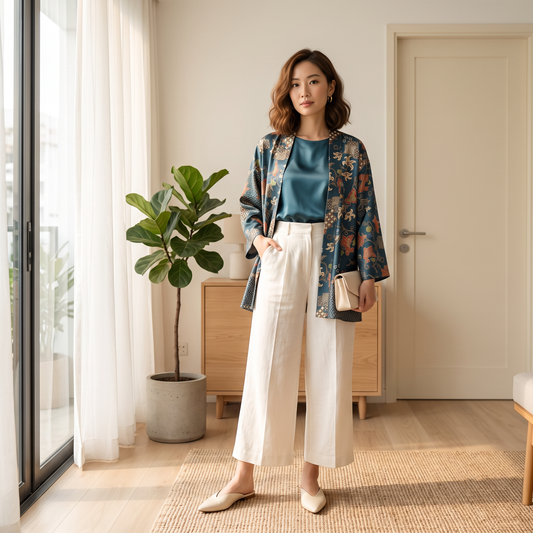 Biru Flora | The Batik Haori Project