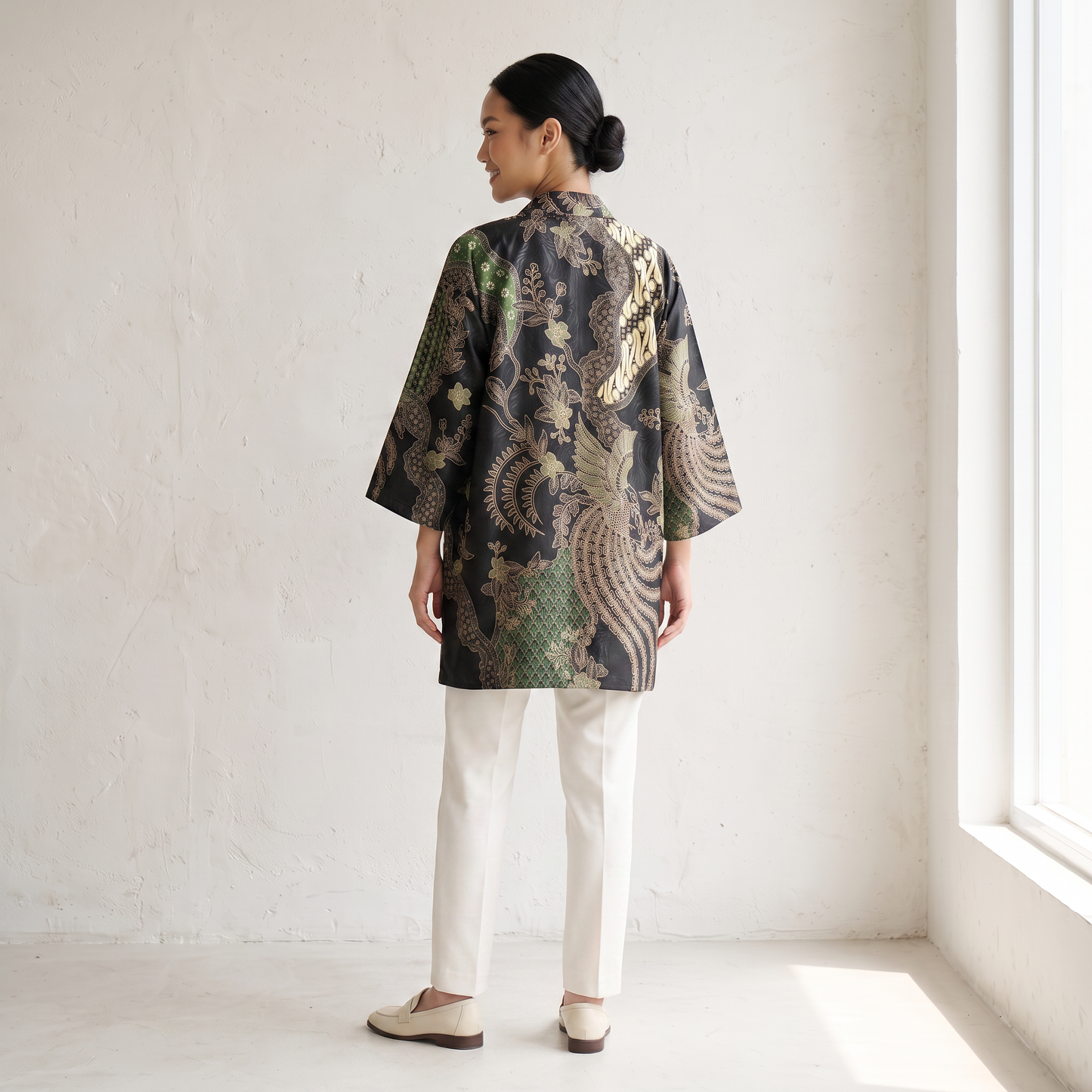 Emerald Dusk | Batik Kimono Outerwear