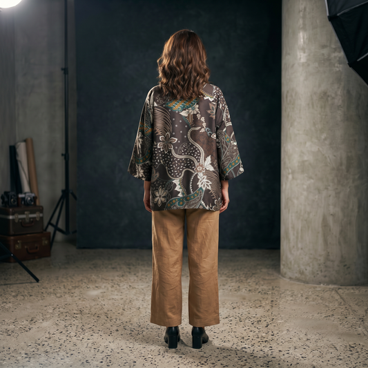 Komorebi Bumi | The Batik Haori Project (Short Kimono)