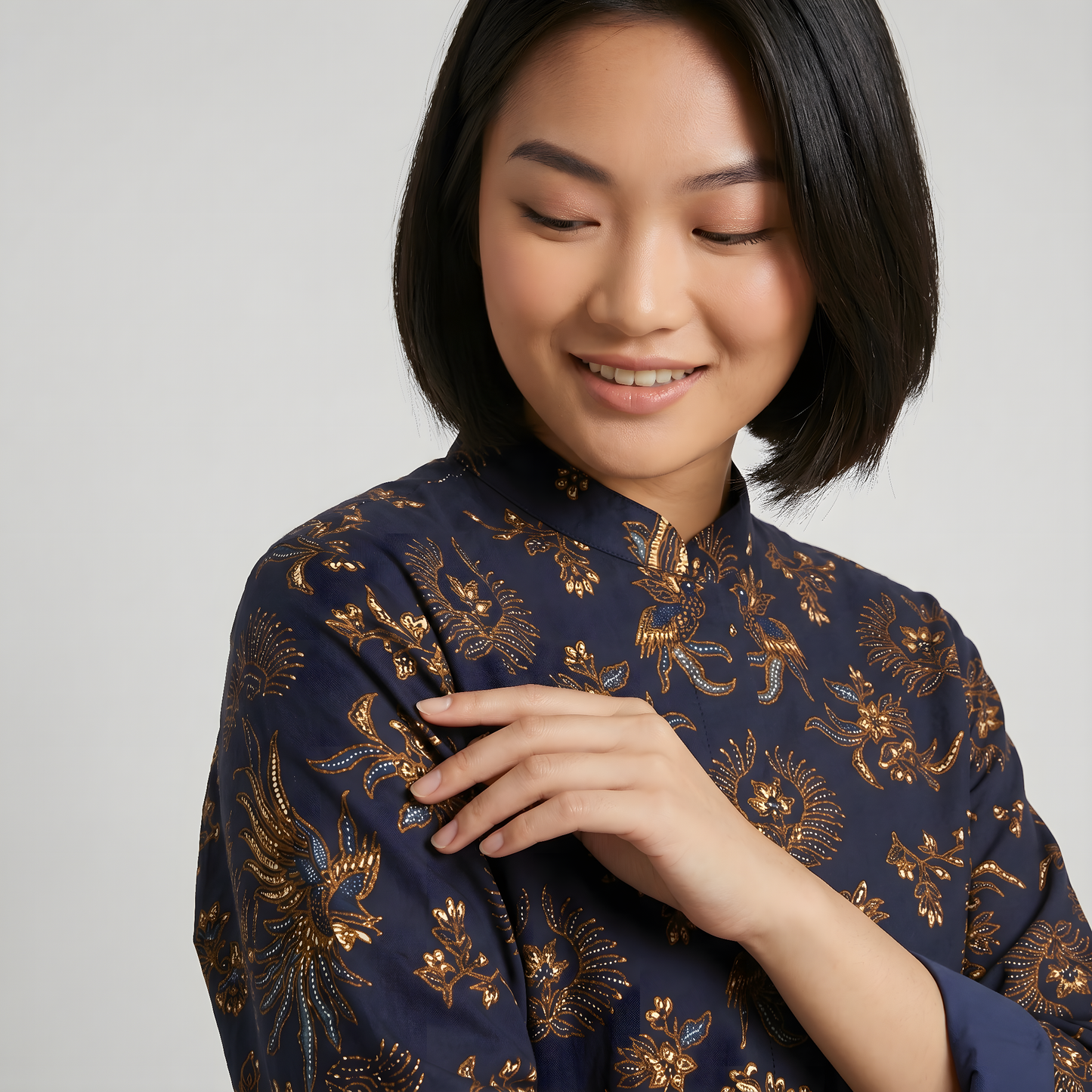 Java Twilight | Mandarin Collar Long-sleeve Women