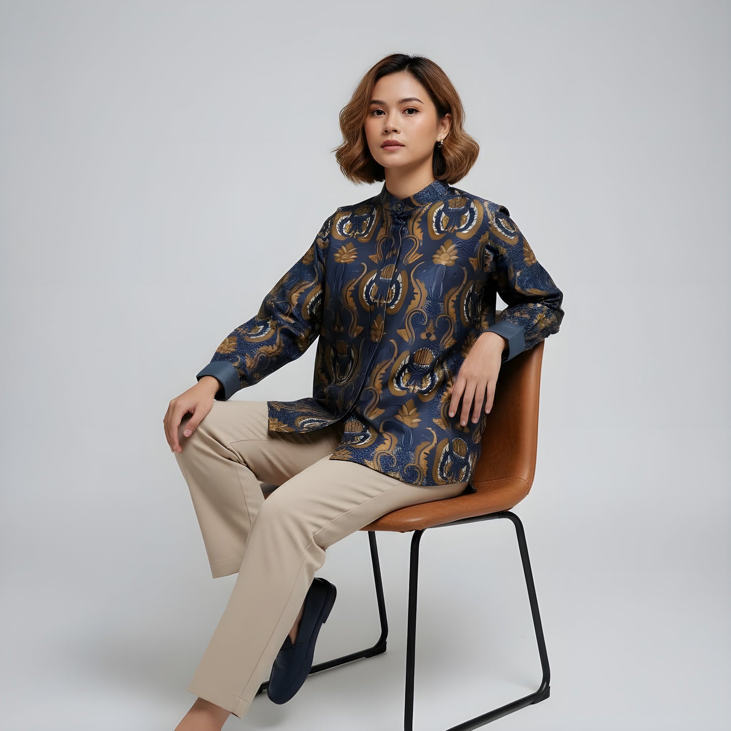 Sapphire Craft | Mandarin Collar Long-Sleeve Women