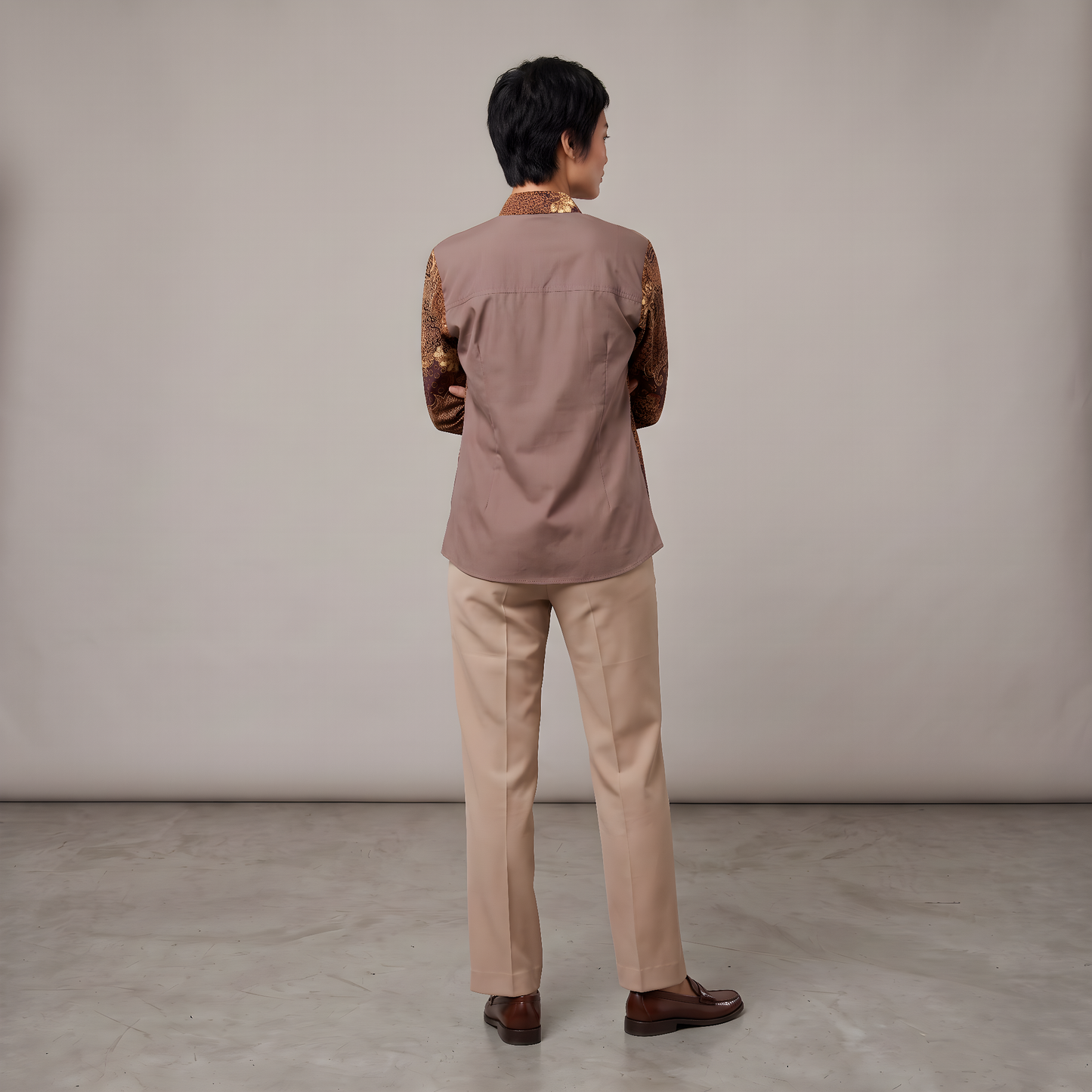 Murda Fuschia | Mandarin Collar Long-sleeve Women