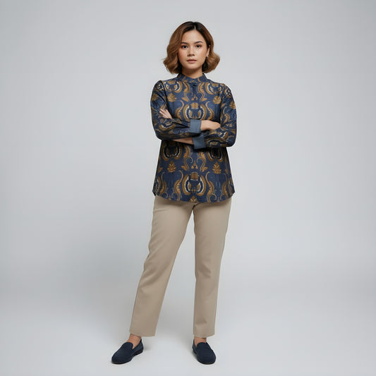 Sapphire Craft | Mandarin Collar Long-Sleeve Women