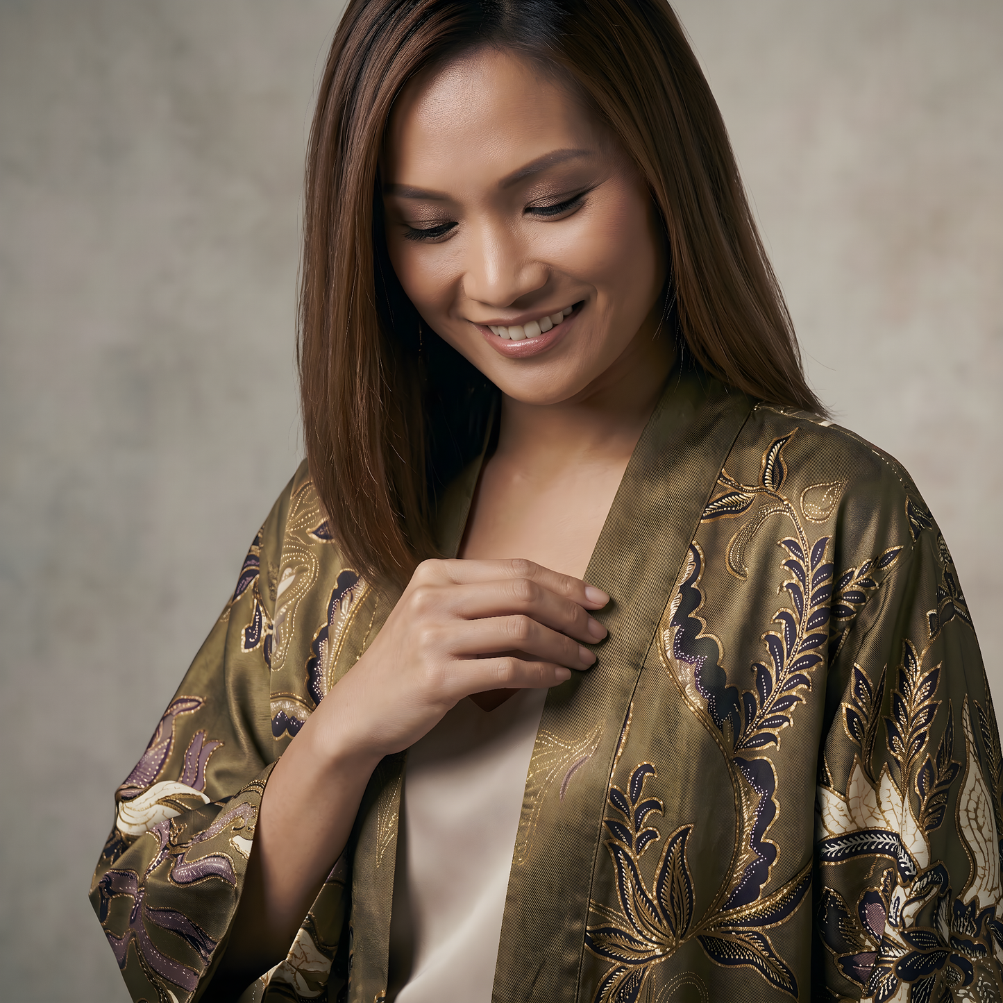Mediterranean Olive | Batik Kimono Outerwear