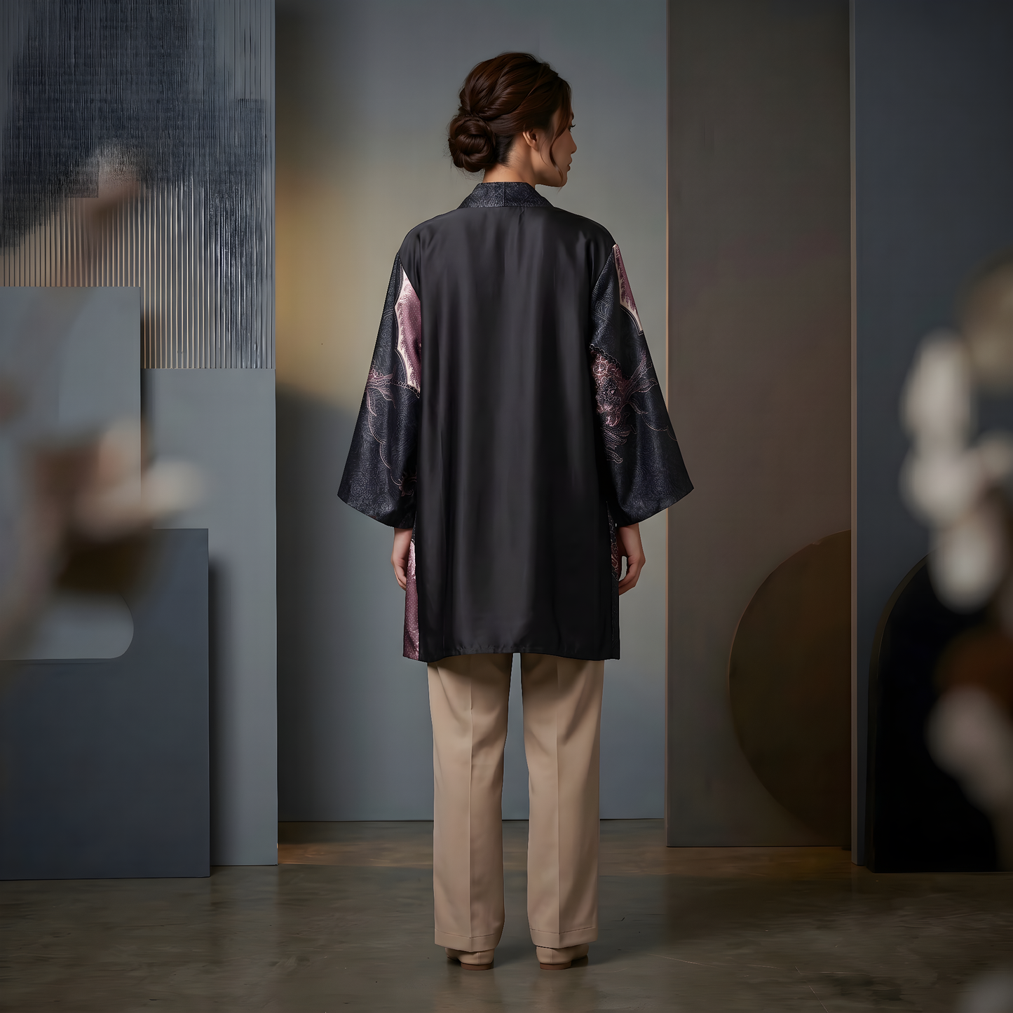 Midnight Rouge | Batik Kimono Outerwear
