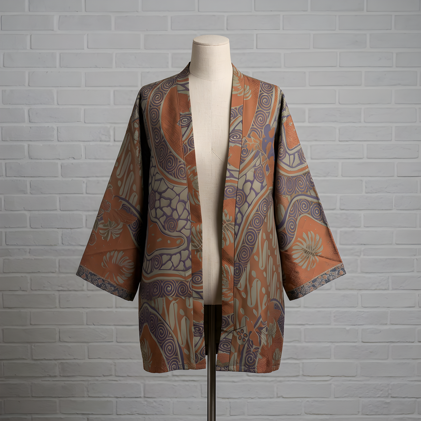 Cinnamon Geo | Batik Kimono Outerwear
