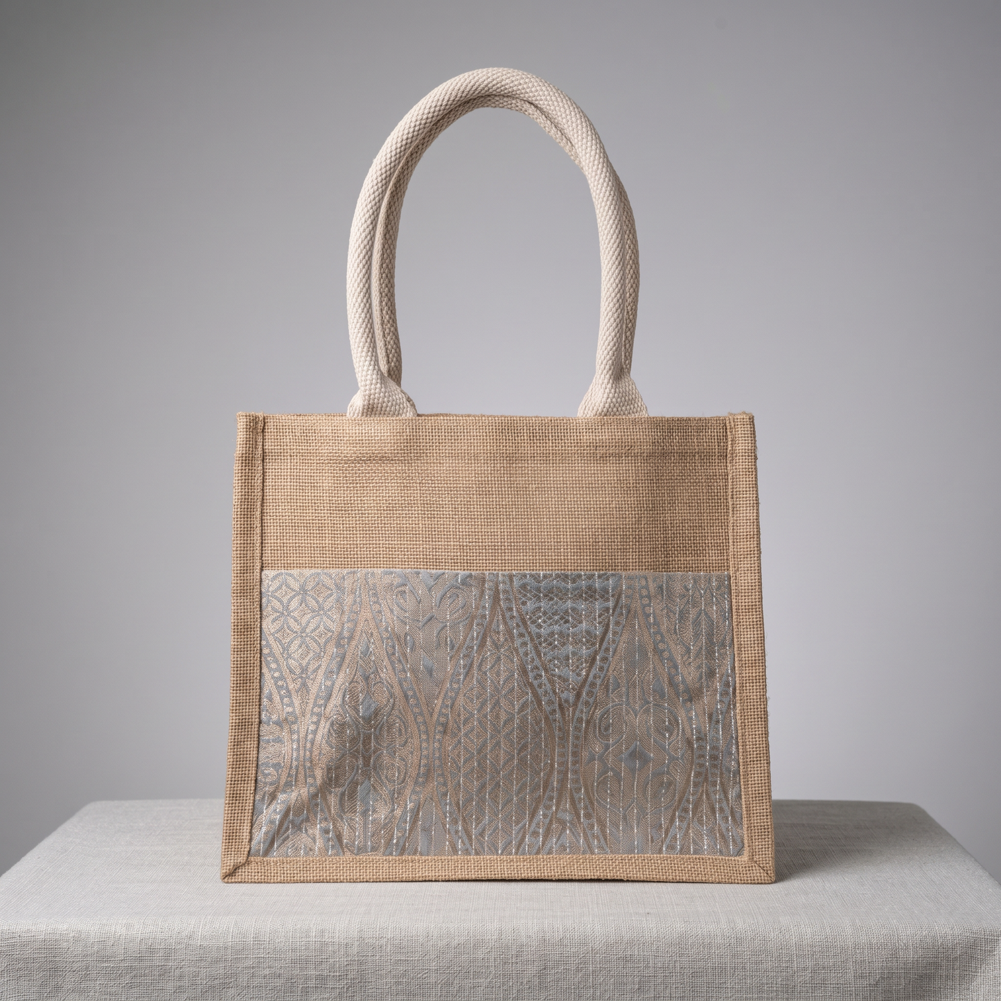 Gold Dust Jute Tote Bag