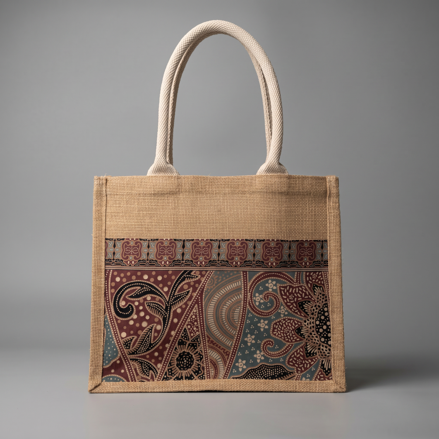 Pastel Pink Jute Tote Bag