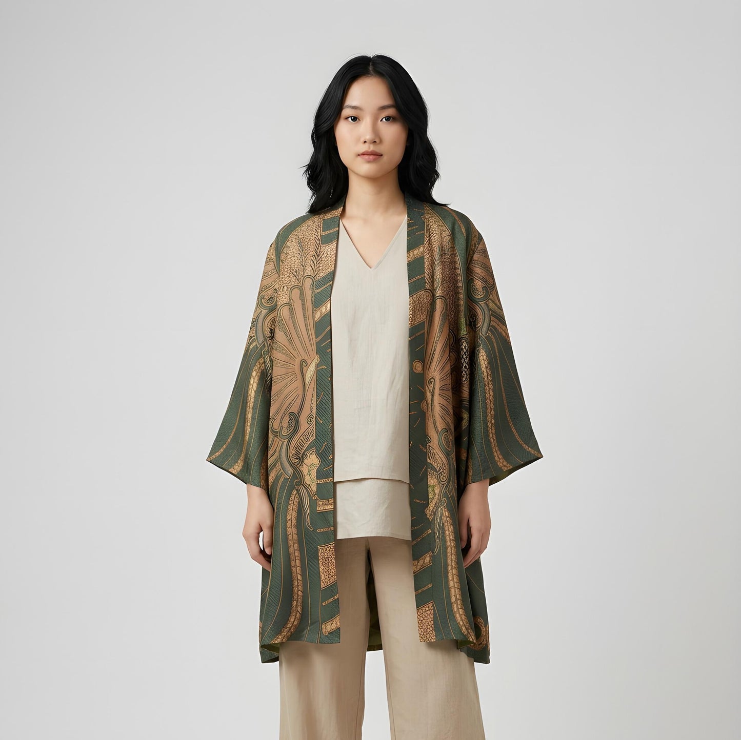 Olivia Moss | Batik Kimono Outerwear
